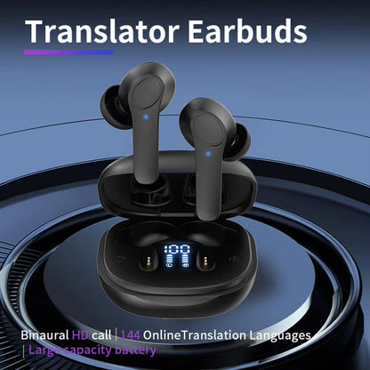 Wireless Translation Headset Real-Time Translation Multi-Language Portable for Travel, Business Meetings Headphone